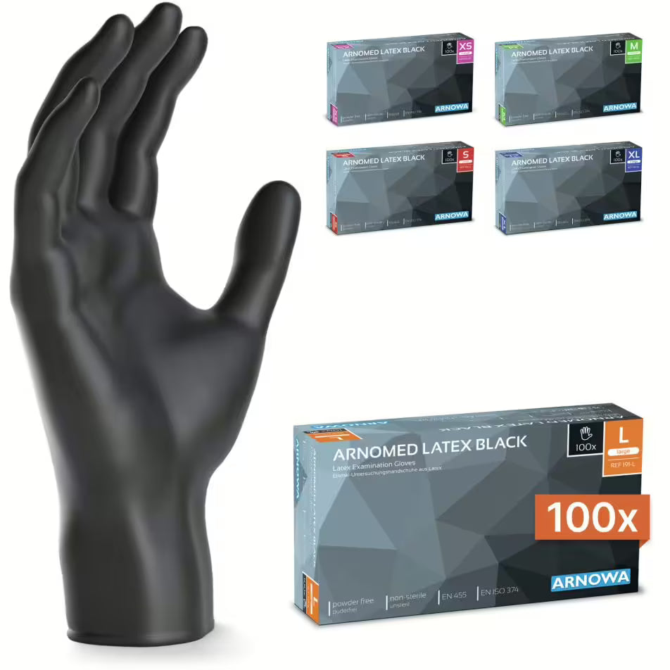 Arnomed - Latex Black Handschuhe