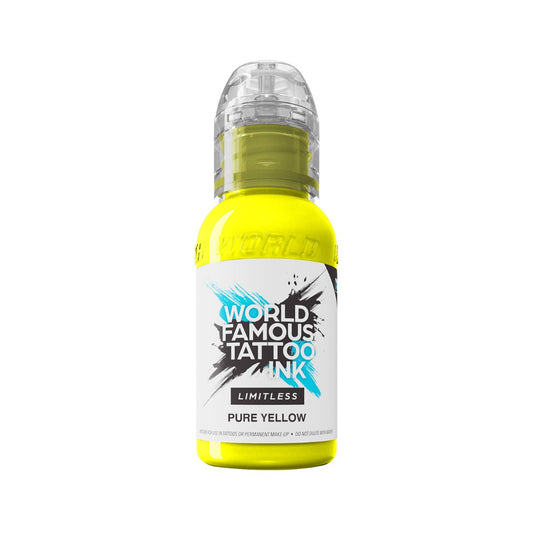 World Famous Limitless Tattoofarbe - Pure Yellow - 30 ml
