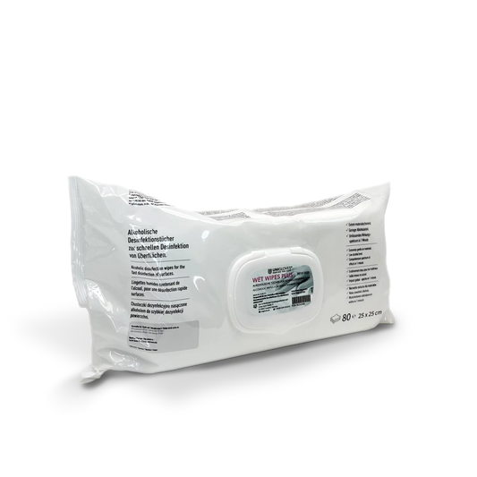 Unigloves Wet Wipes Plus - 80 Blatt 25x25cm