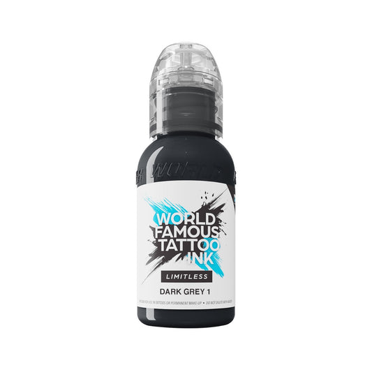 World Famous Limitless Tattoofarbe - Dark grey 1 - 30 ml